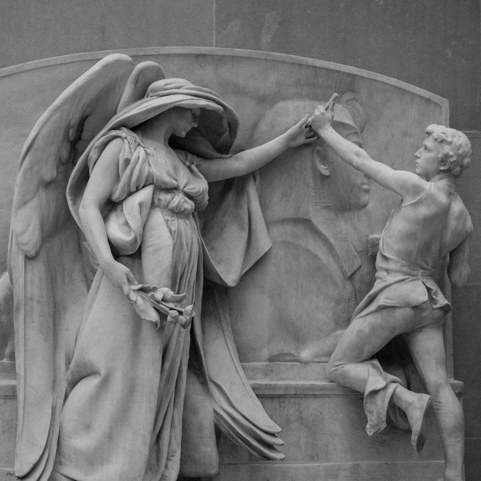 The Angel of Death and the Sculptor, carved by Daniel Chester French between 1921-1926.